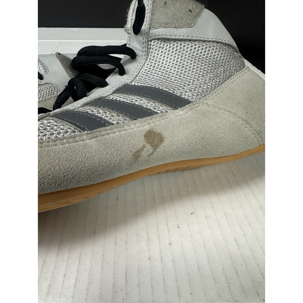 Adidas HVC 2 Wrestling Shoes Mens 8 AC7502 Gum Sole Silver Sneakers - Picture 7 of 11